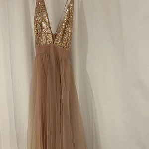 Dress with sequin top, medium